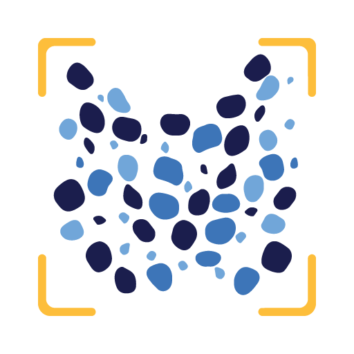 A targeted cluster of dots beginning to shift into a shape.